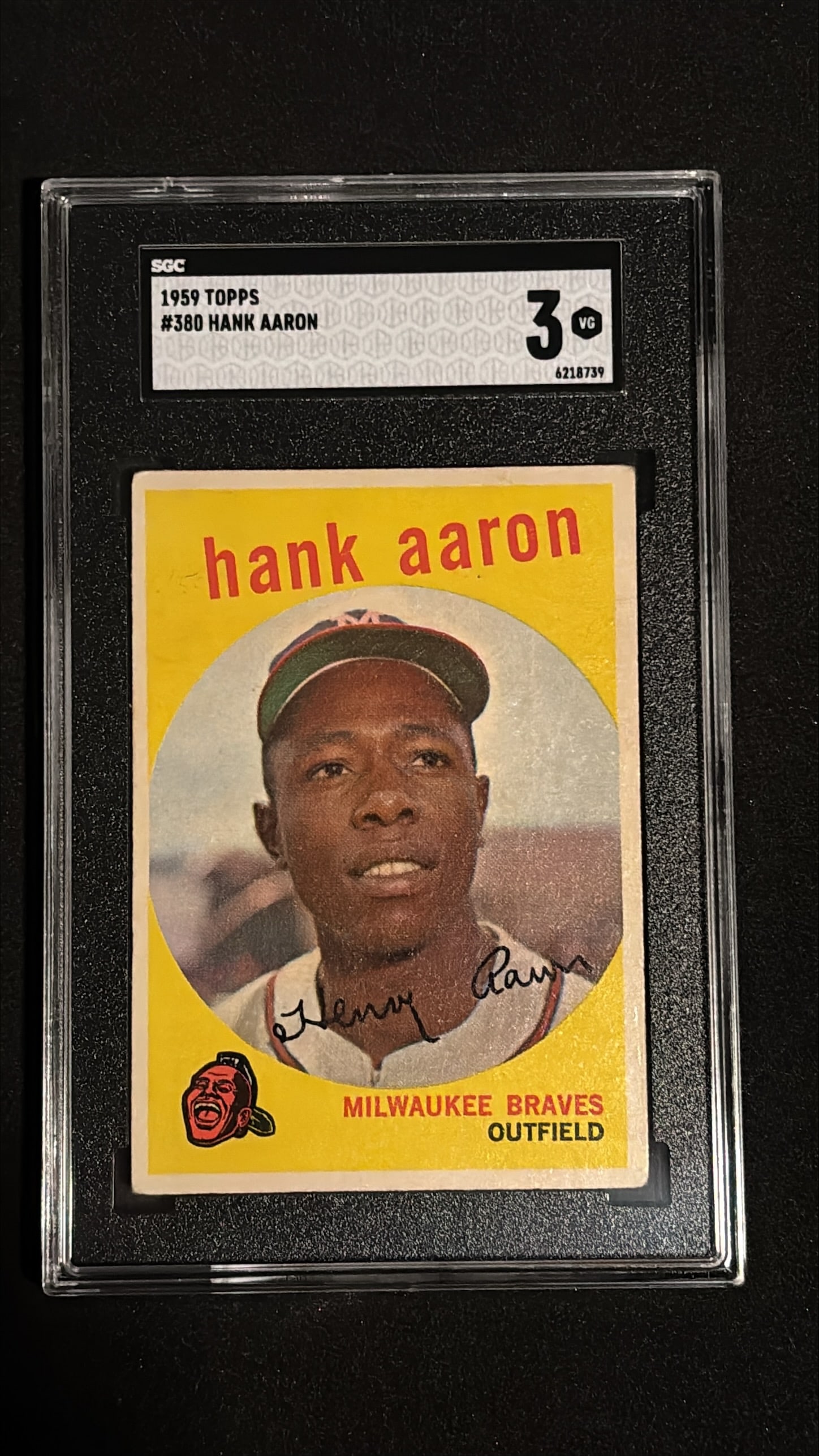 1959 Topps #380 Hank Aaron SGC 3 GOOD (1 of 2)