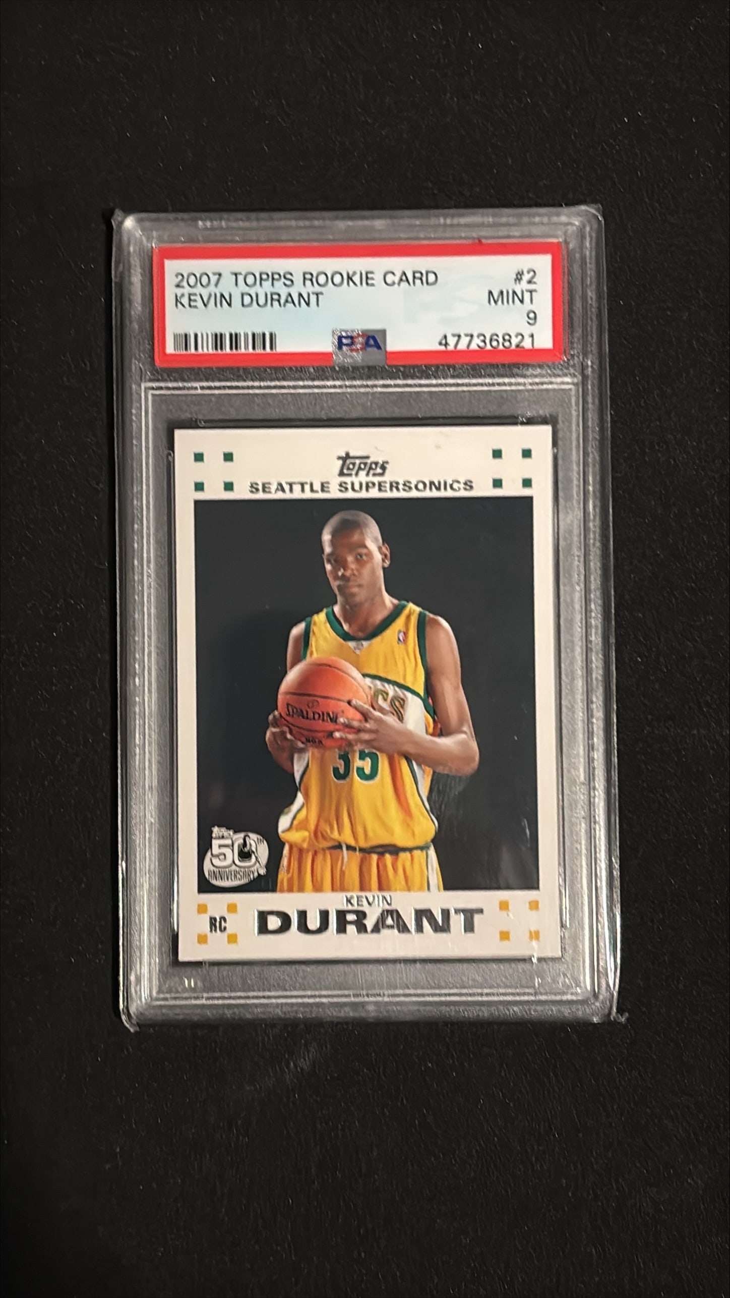 2007 Topps Rookie Card #2 Kevin Durant PSA 9 (1 of 2)