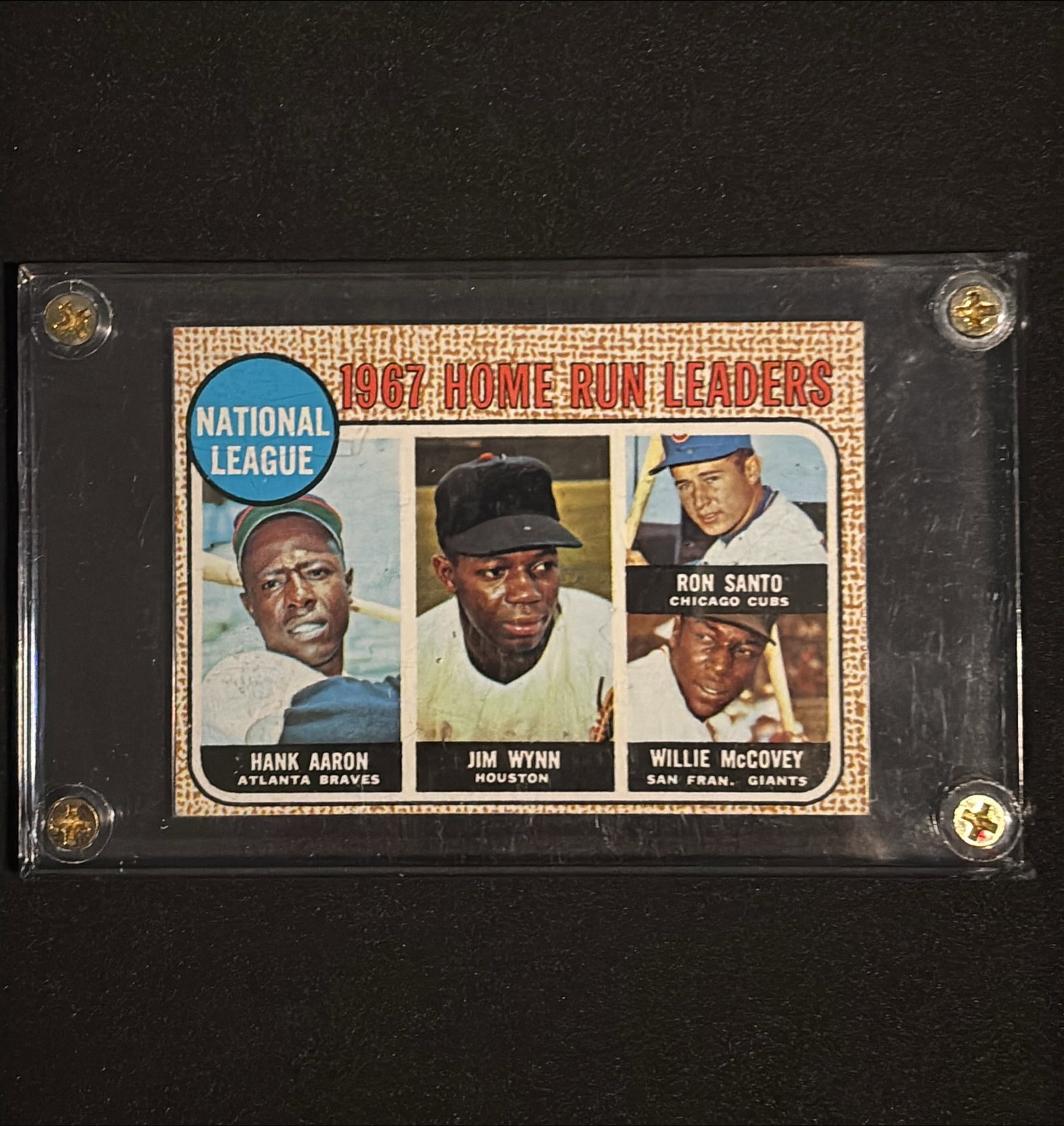 1968 Topps N.L Home Run Leaders Hank Aaron- Ron Santo-Mccovey #5 (1 of 2)