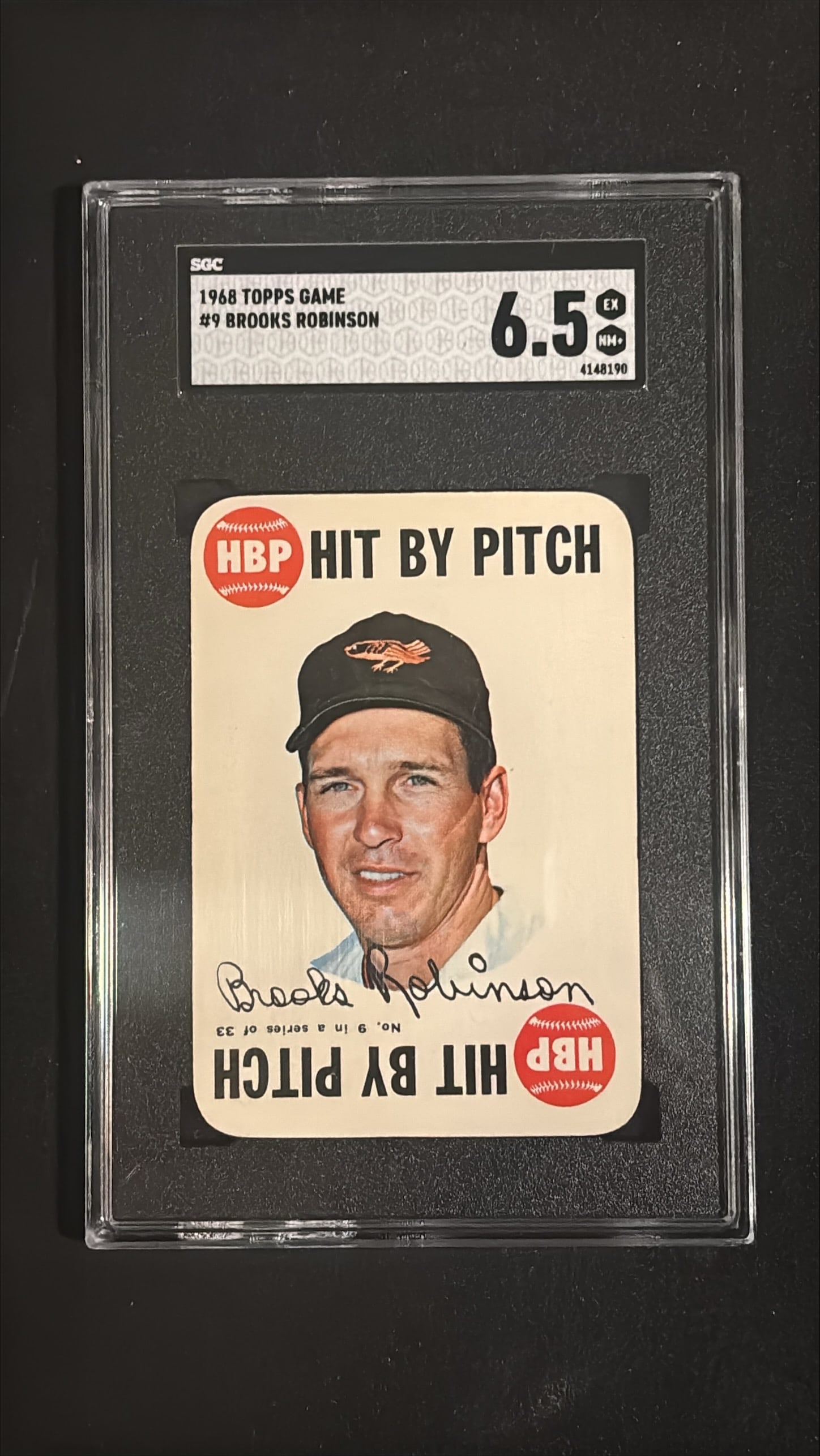 1968 Topps Game #49 Brooks Robinson SGC 6.5 EX-MT+ - Baltimore Orioles Hall of Famer Human Vacuum (1 of 2)