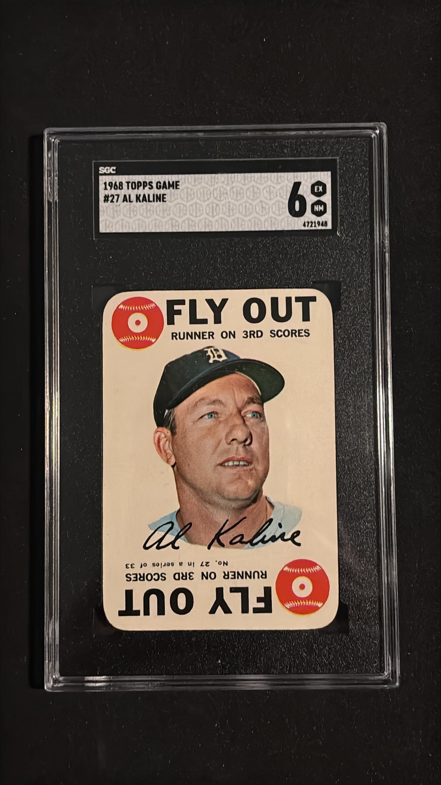1968 Topps Game #27 Al Kaline SGC 6 EX-NM - Detroit Tigers (1 of 2)