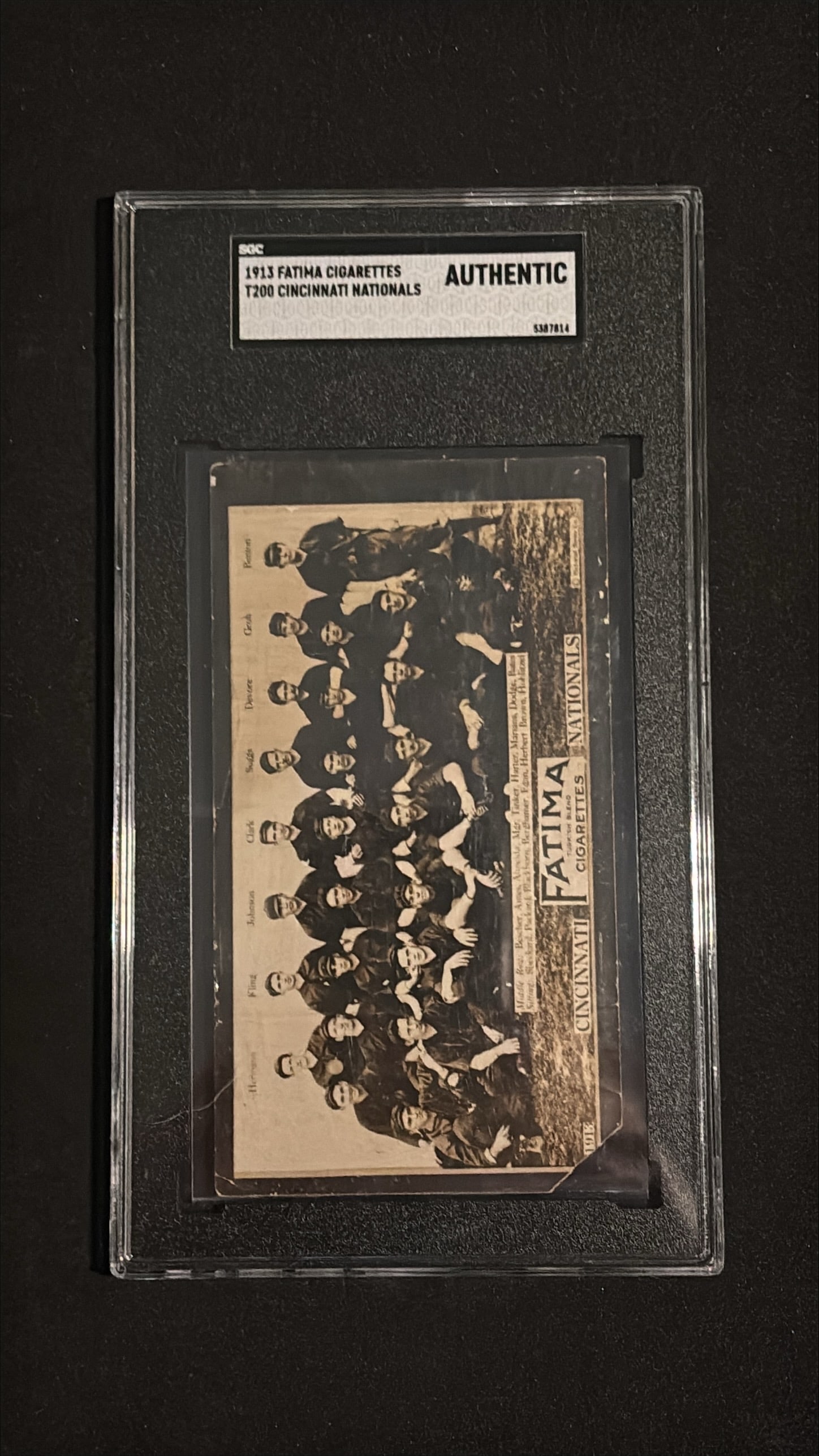 1913 Fatima Cigarettes T200 Cincinnati Nationals Team Photo - Authentic (1 of 2)