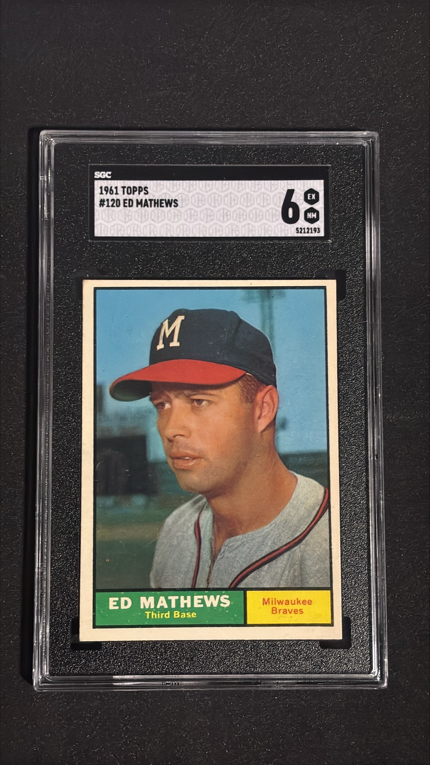 1961 Topps #120 - Ed Mathews SGC 6 (1 of 2)
