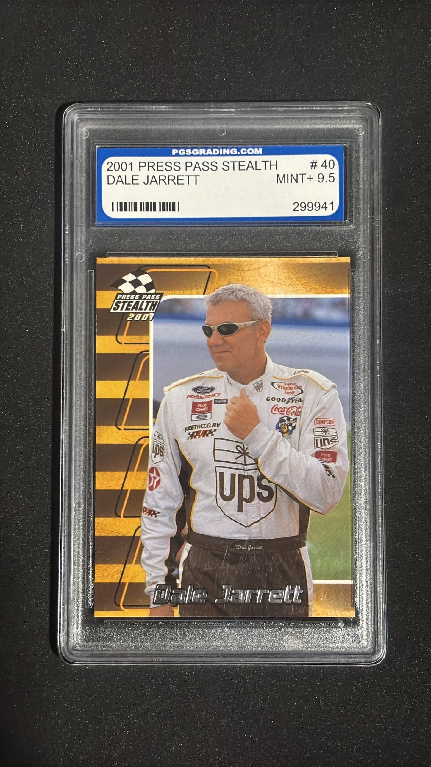 2001 Press Pass Stealth #40 Dale Jarrett PGS Mint+ 9.5 (1 of 2)