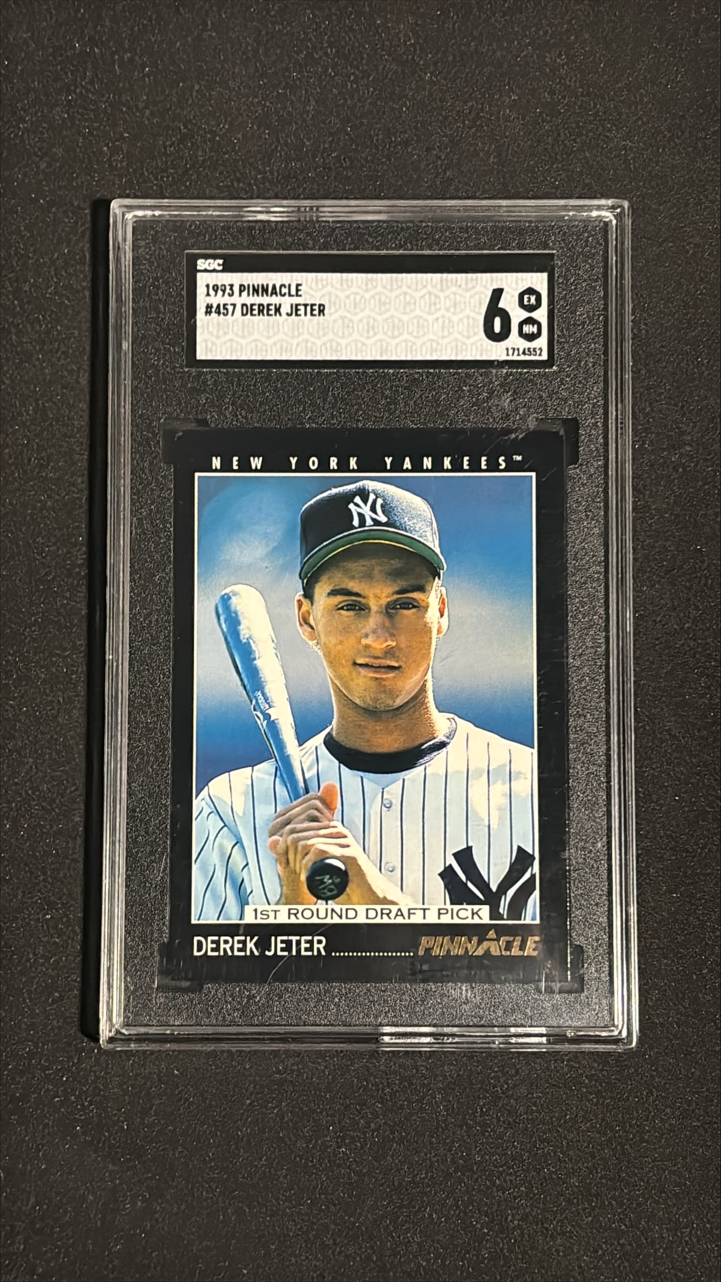 1993 Pinnacle #457 Derek Jeter SGC 6 EX-MT 1st Round Draft Pick (1 of 2)