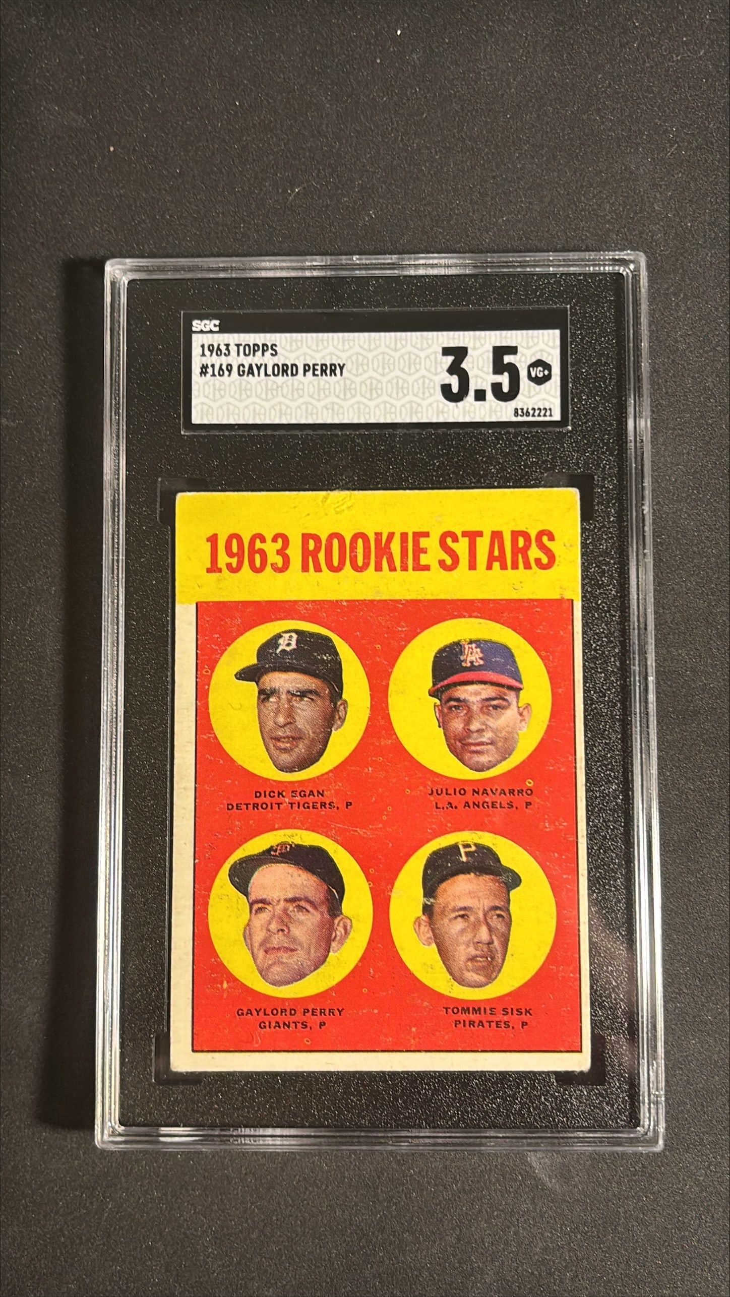 1963 Topps Rookie Stars #169 Gaylord Perry SGC 3.5 (1 of 2)