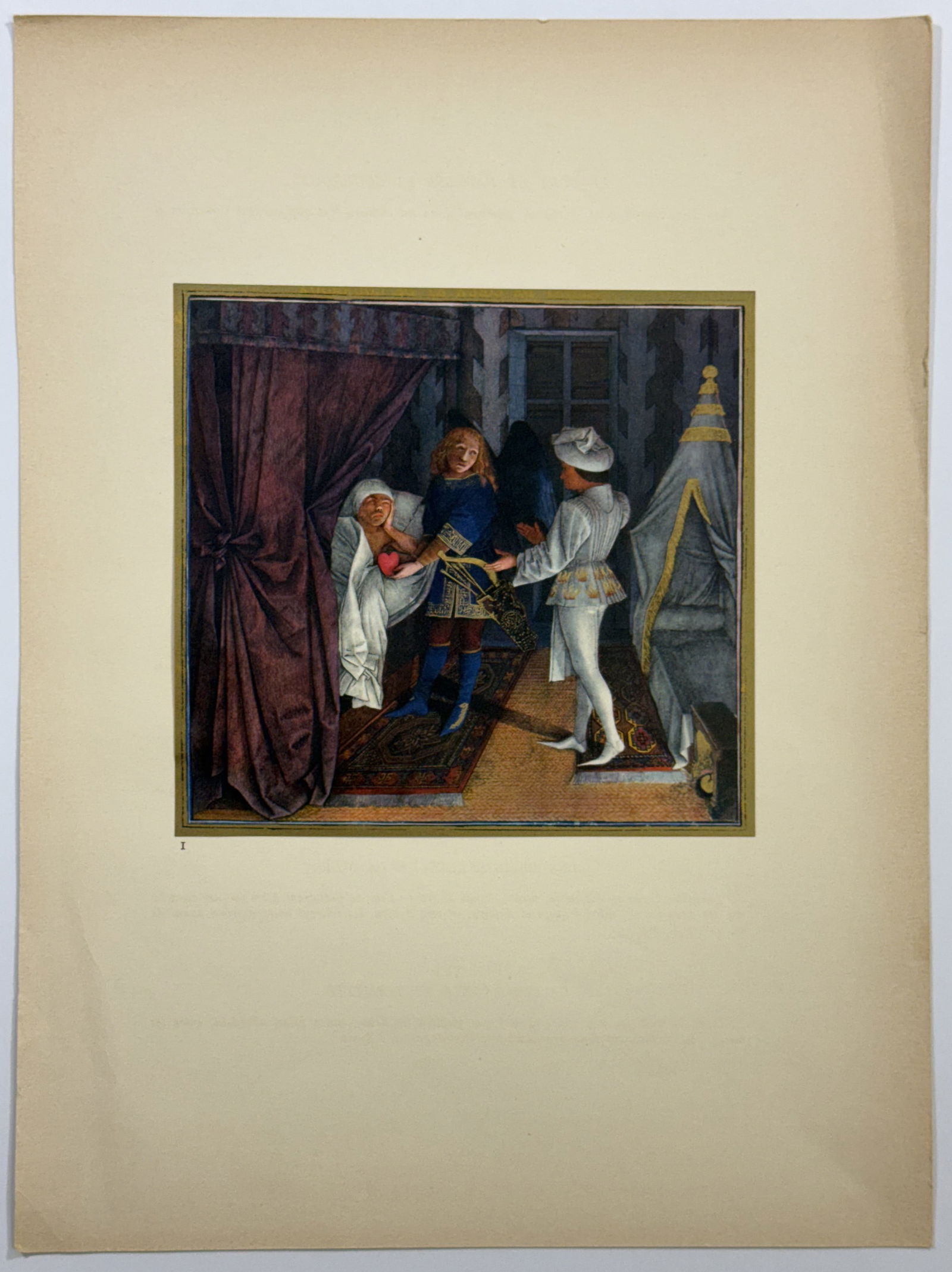 "The God of Love Steals the King's Heart" - Verve (Teriade) Medieval Illumination Plate (1 of 3)