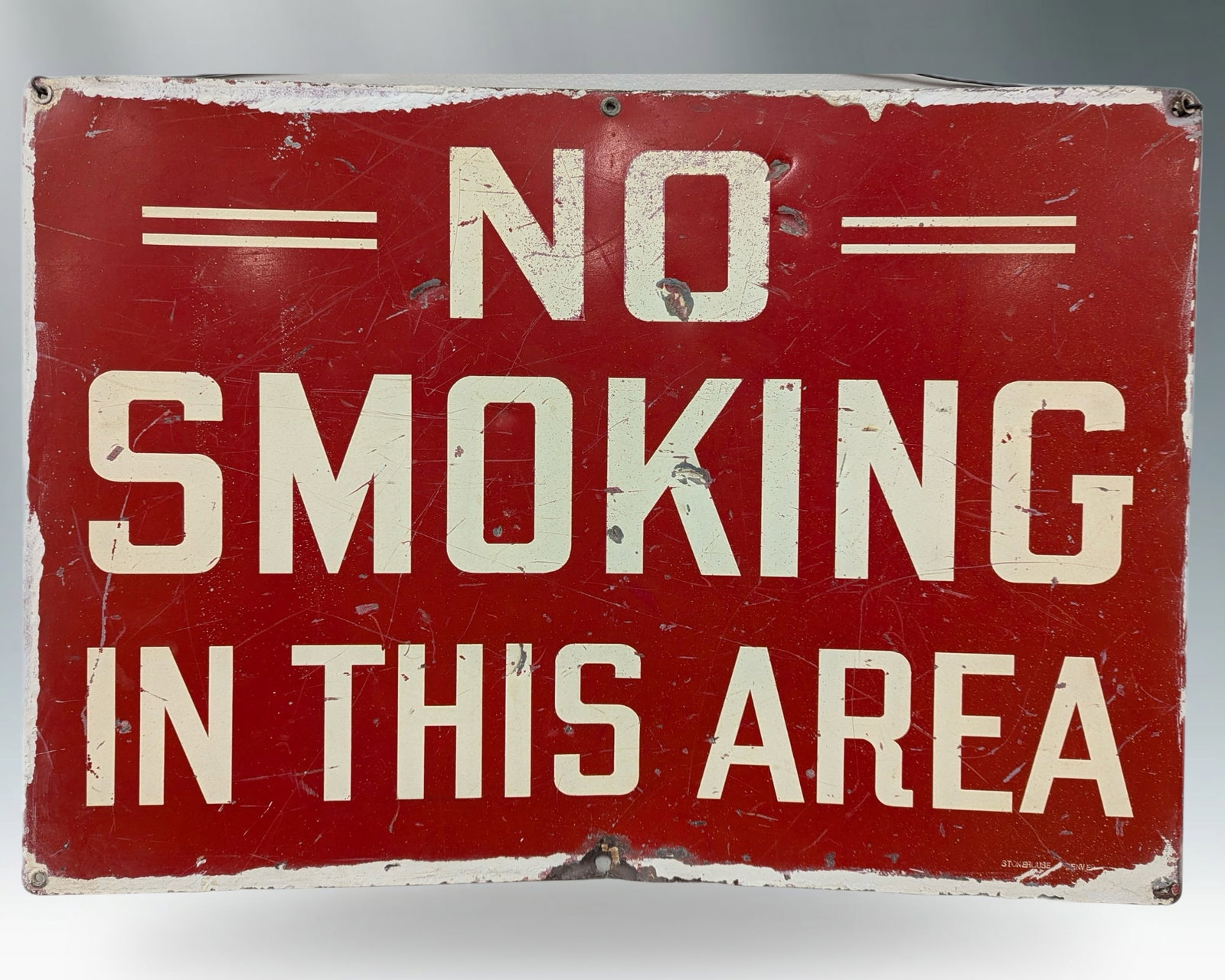 Vintage 1940s-50s "NO SMOKING" Metal Sign by Stonehouse Signs of Denver #3 (1 of 1)