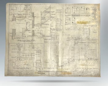 1929 - DETAILS OF EAST & WEST PORCHES - STAIRS & SCREENS