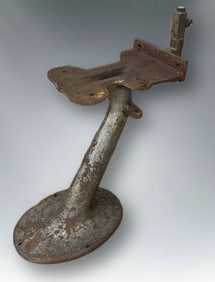 Monumental Sculptural Cast Iron Industrial Pedestal Base, Troy Laundry Machinery Co., c. 1900