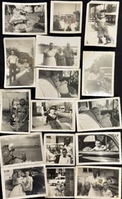 Lot of 35 Photographs, Family Cars in Black and White
