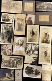 Large Antique Photos Lot of 52 - Cabinet Cards, Car, African American, Galesburg IL