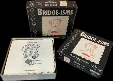 Lot of 2 Vintage Bridge-isms Napkin Sets