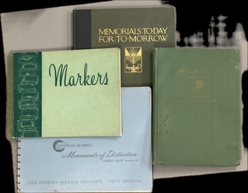 Vintage Georgia Marble Co. Tombstone Catalog Collection - Featuring W.M. Henry Deacy Art Nouveau