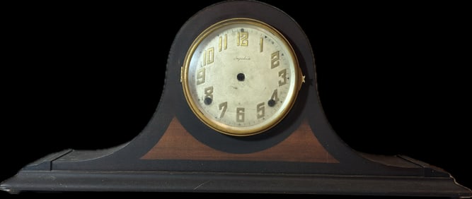 Vintage 1930s INGRAHAM Art Deco Humpback Mantel Clock