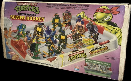 Vintage 1990 Remco TMNT Teenage Mutant Ninja Turtles Sewer Hockey