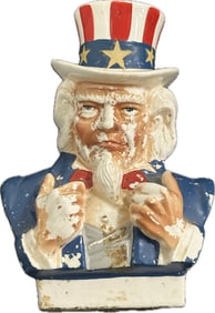 Vintage Uncle Sam Glass Figurine