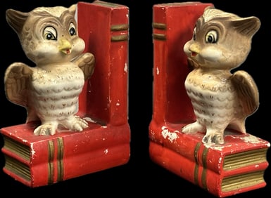 Vintage Owl Bookends