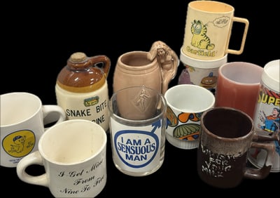 Lot of 11 Vintage Mugs/Glassware