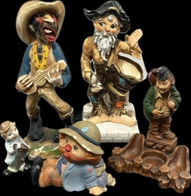 Lot of 5 Tramps and Hobos Figurines