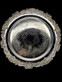 Wilcox International Silver Co. Ornate Silverplate Serving Tray