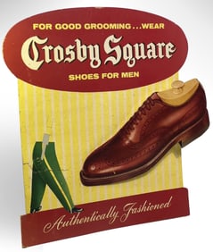 Vintage Crosby Square Shoes Advertising Display