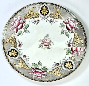 Antique K&G Luneville Floral Decorative Plate