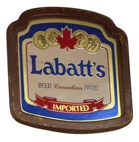 Vintage Labatt's Beer Mirrored Sign