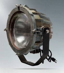 Vintage Large Industrial Floodlight by Pauluhn, Pearland Texas