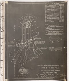 Vintage Engineering Blueprint for Transit Asbestos Hood Smoke Jack