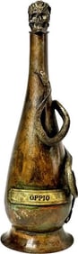 Antique Italian “OPPIO?? Apothecary Bottle with Snake and Skull Motif