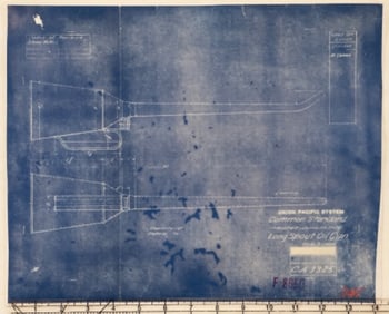 Union Pacific System Long Spout Oil Can Blueprint