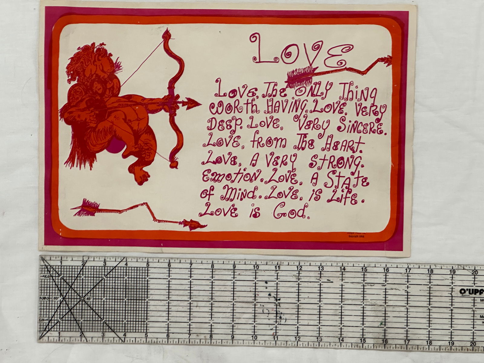 Vintage 1960’s Psychedelic Love Poster (1 of 1)