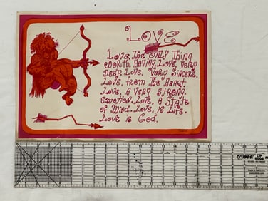 Vintage 1960’s Psychedelic Love Poster