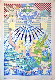 An original 1984 Louisiana World Exposition Poster Signed by Artist #899/5000