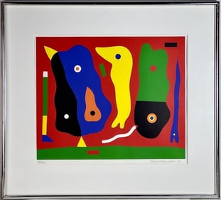 Tonning Rasmussen Abstract Lithograph, 1982 Framed, Signed by Artist #46/2400