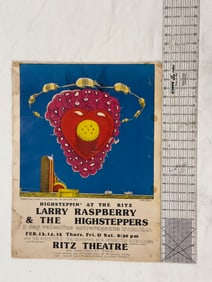 Vintage 1970s Concert Poster: Larry Raspberry & The Highsteppers at Ritz Theatre