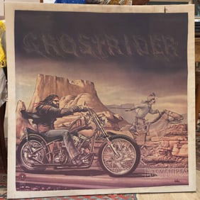 Vintage Easyriders 'Ghostrider' Printed Canvas