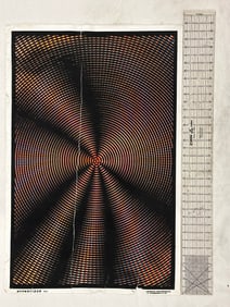 Vintage 1960s Psychedelic 'Hypnotizer' Blacklight Poster