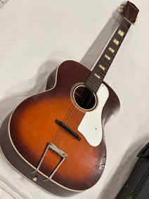 Vintage Silvertone Acoustic Guitar with Case