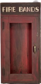 Vintage Wooden Fire Bands Cabinet