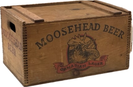 Vintage Moosehead Beer Wooden Crate