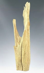 Monumental Reclaimed Sinker Cypress Sculpture, 32" Wabi-Sabi Found Art