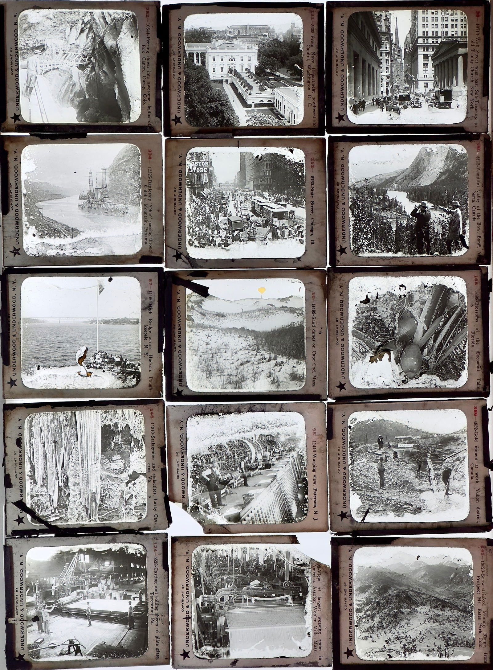 Huge Lot 82 Antique Glass Lantern Slides UNDERWOOD & UNDERWOOD - Panama Canal, NYC, Industry (1 of 8)