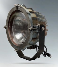 Vintage Large Industrial Floodlight by Pauluhn, Pearland Texas
