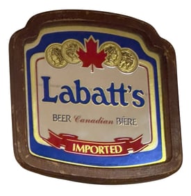 Vintage Labatt's Beer Mirrored Sign