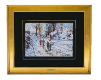 Le Petit Fils by H. Claude Pissarro, Pencil with Pastel