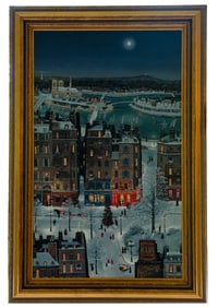 Paris in Winter by Michel Delacroix, Limited Edition Serigraph