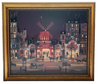 Moulin Rouge by Michel Delacroix, Limited Edition Serigraph