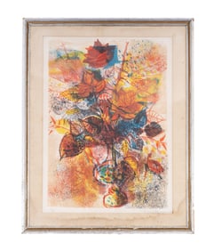 Floral Still Life by Claude Grosperrin, Lithograph
